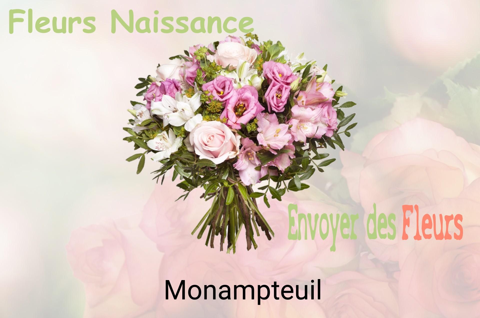 Bouquet de fleurs de naissance livré à Monampteuil